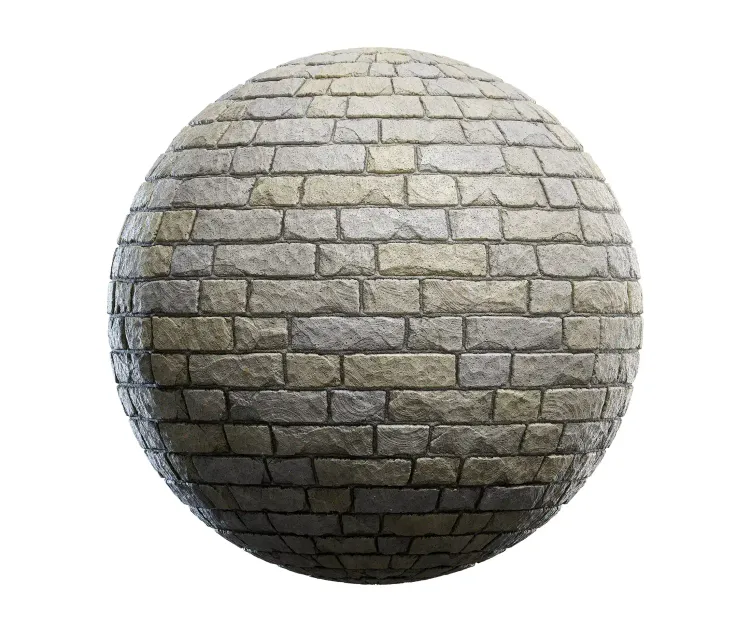 Grey stone brick wall 2