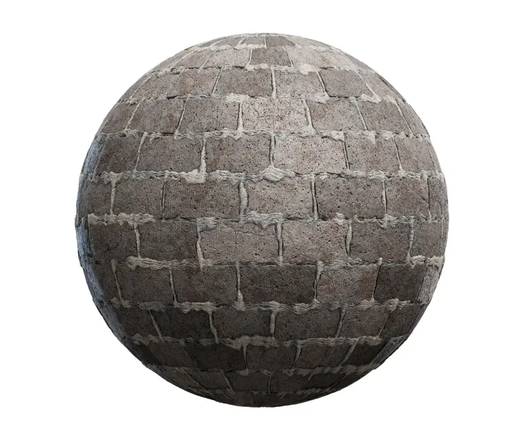 Old grey brick wall