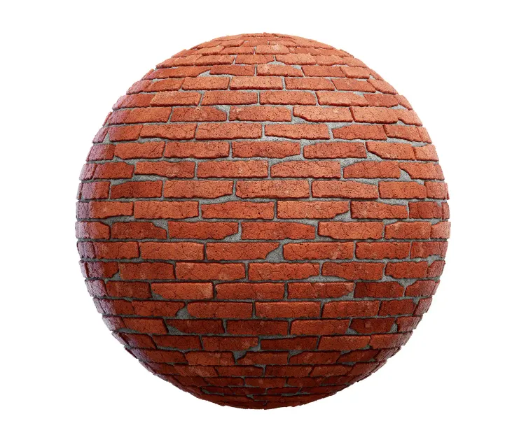 Old red brick wall