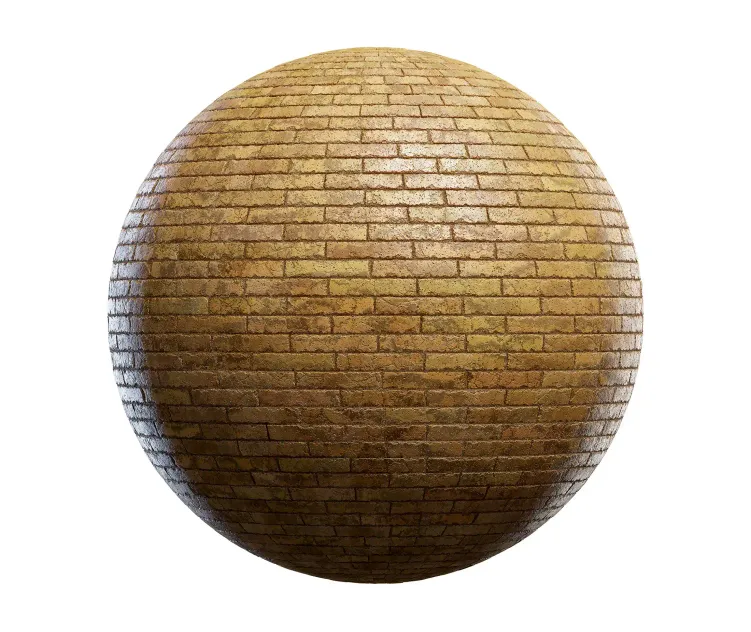 Old yellow brick wall