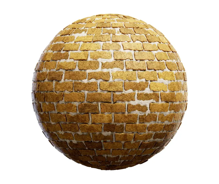 Old yellow brick wall 2