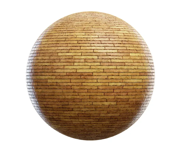 Orange stone brick wall