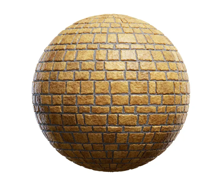 Orange stone brick wall 2