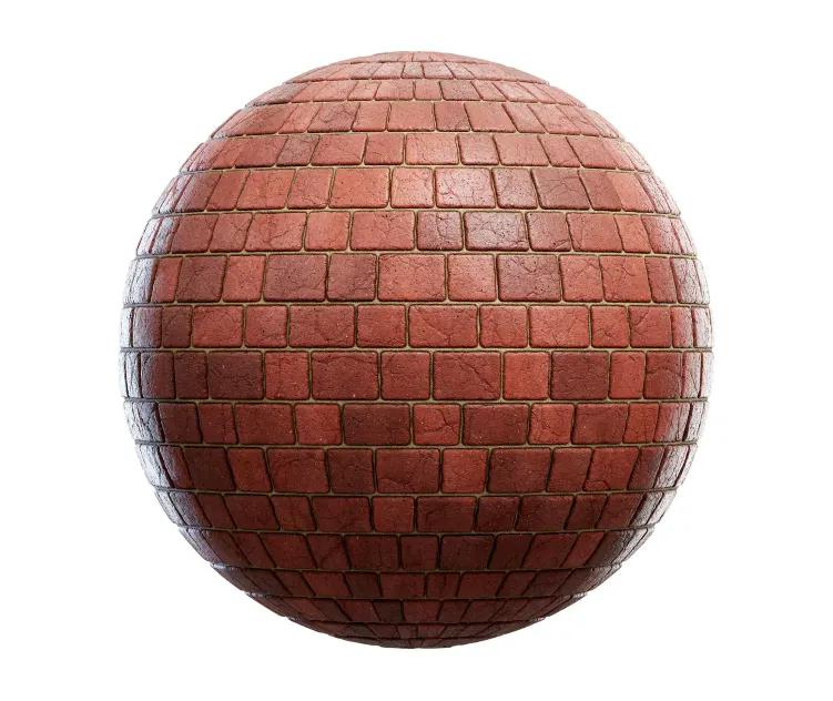 Red brick wall with cracks