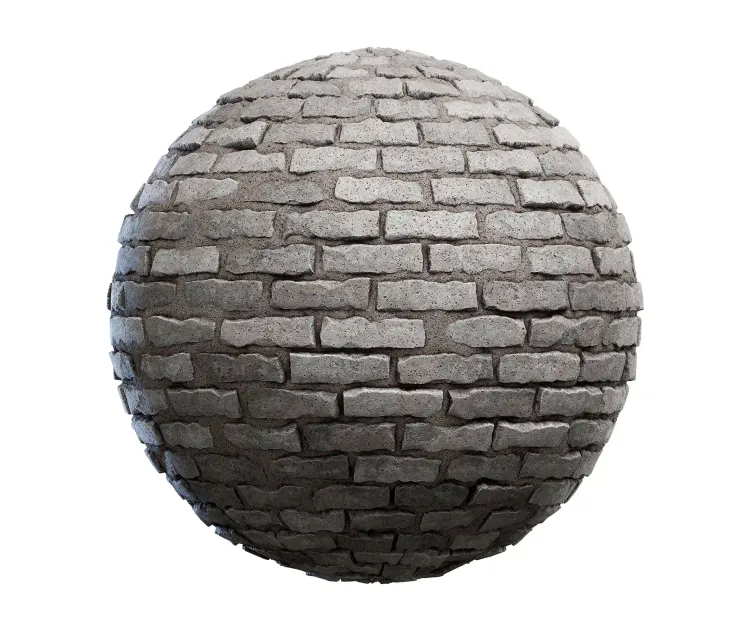 Rough grey brick wall