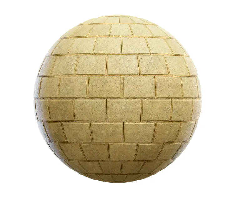 Yellow stone slab wall