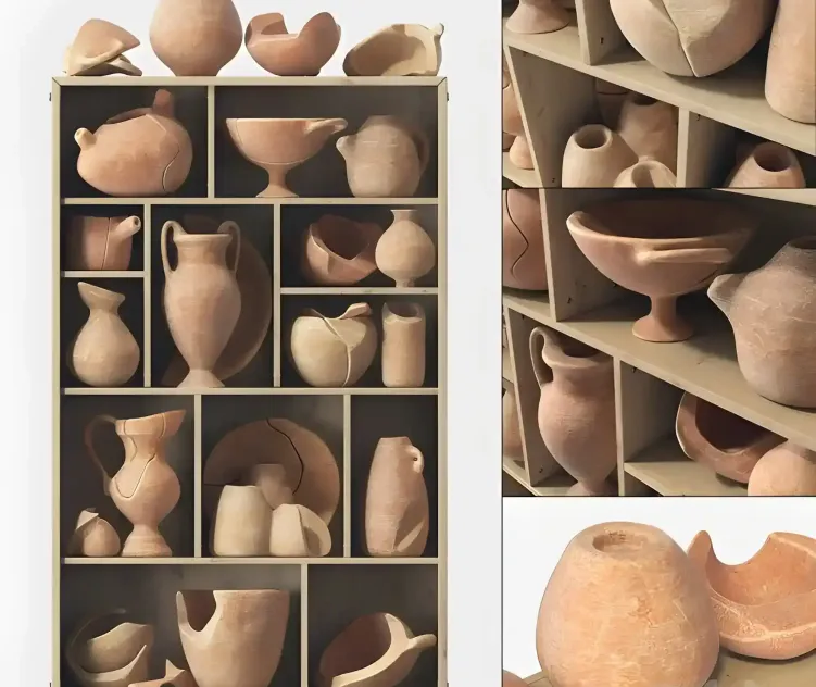 Dishes old clay splinter decor n