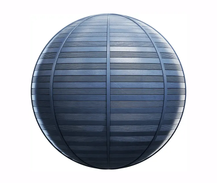Blue vinyl fence