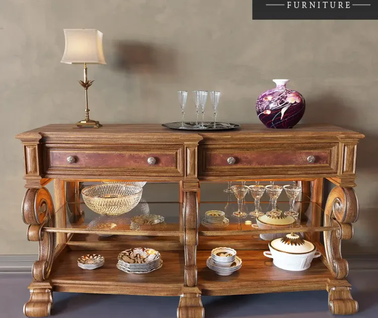Mirrored back console table
