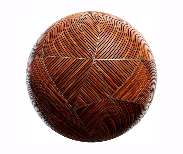 Patterned wood and metal fence