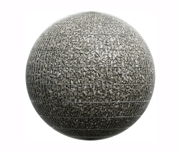 Rock metal fence
