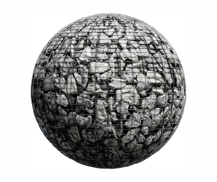 Rock metal fence 4