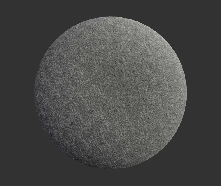 Carpet plush designer ferns