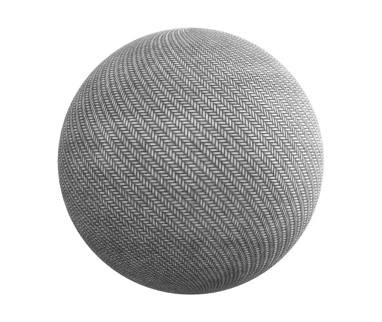 Grey braided fabric