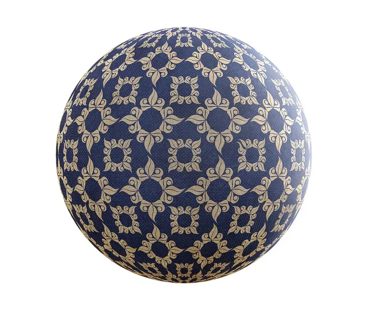 Patterned blue fabric