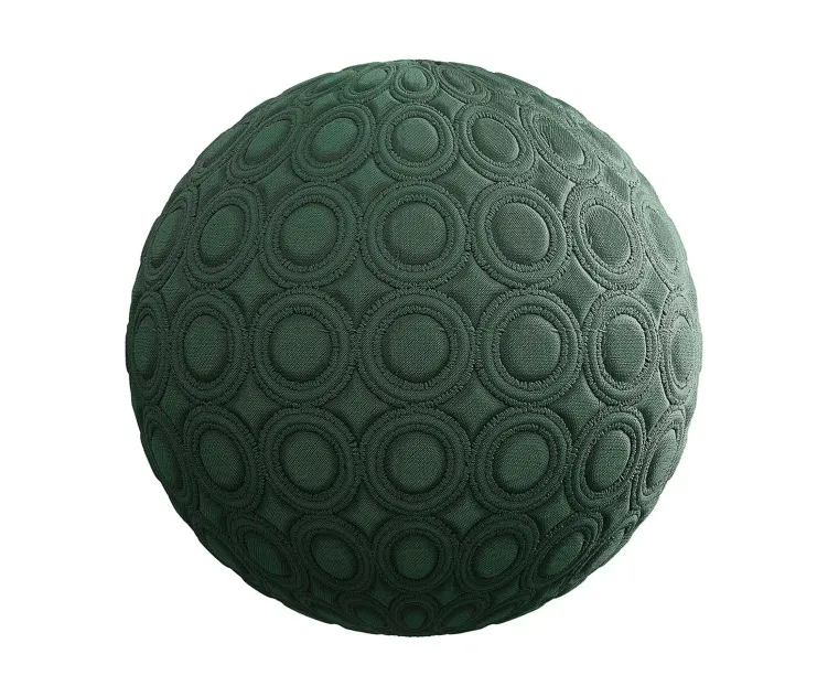 Quilted green fabric 3