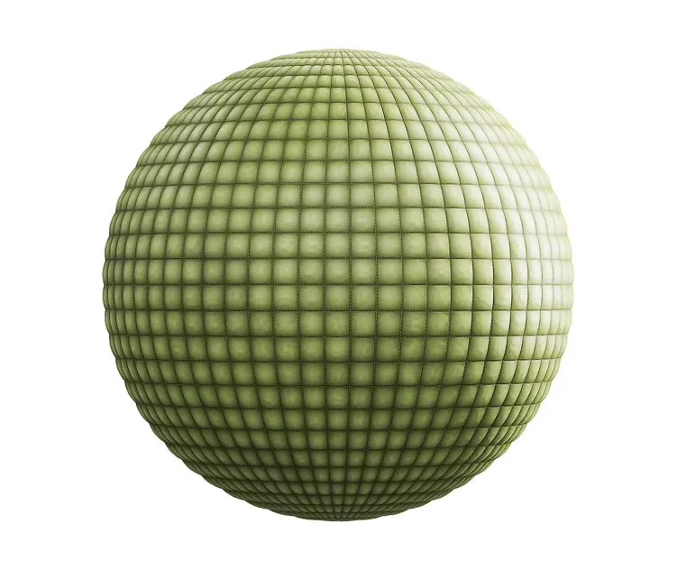 Quilted green fabric2