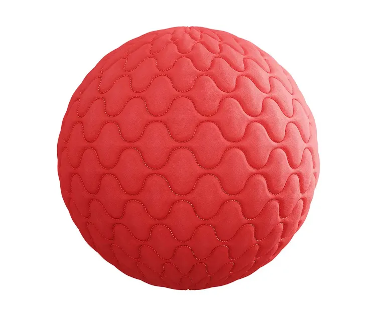 Quilted red fabric 2