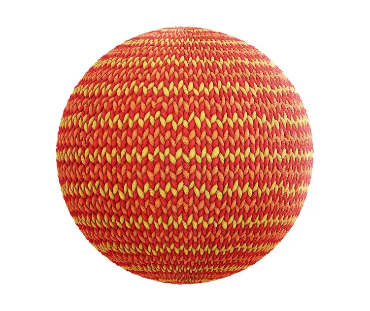 Red and orange wool fabric
