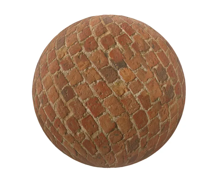 Red brick pavement