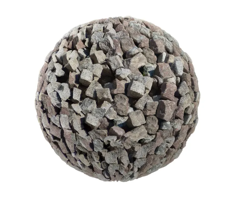 Stone rubble pavement