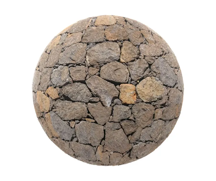Yellow stone pavement