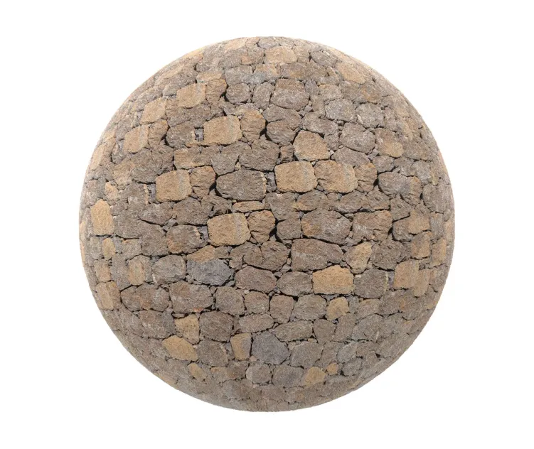 Yellow stone pavement 2