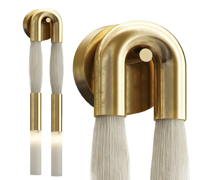 Apparatus horsehair wall lamp