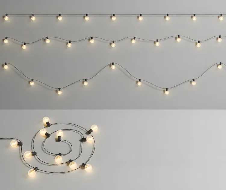 Editable garland lights