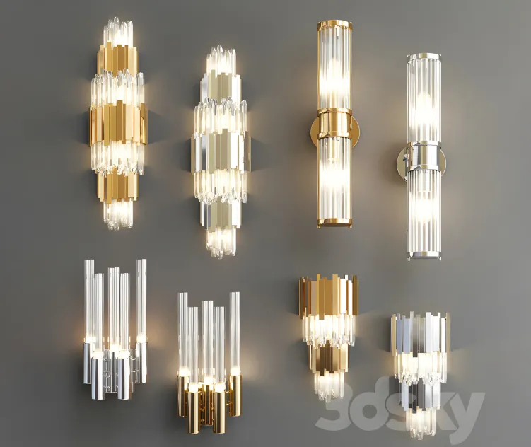 Four nice wall lights