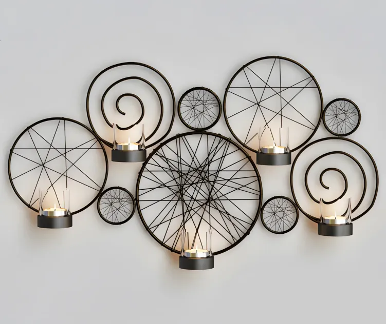 Pleasture of life metal wall sconce