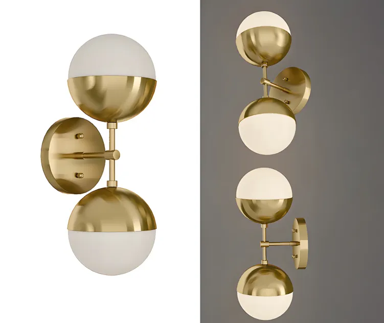 Sconce copper light bra duos brass