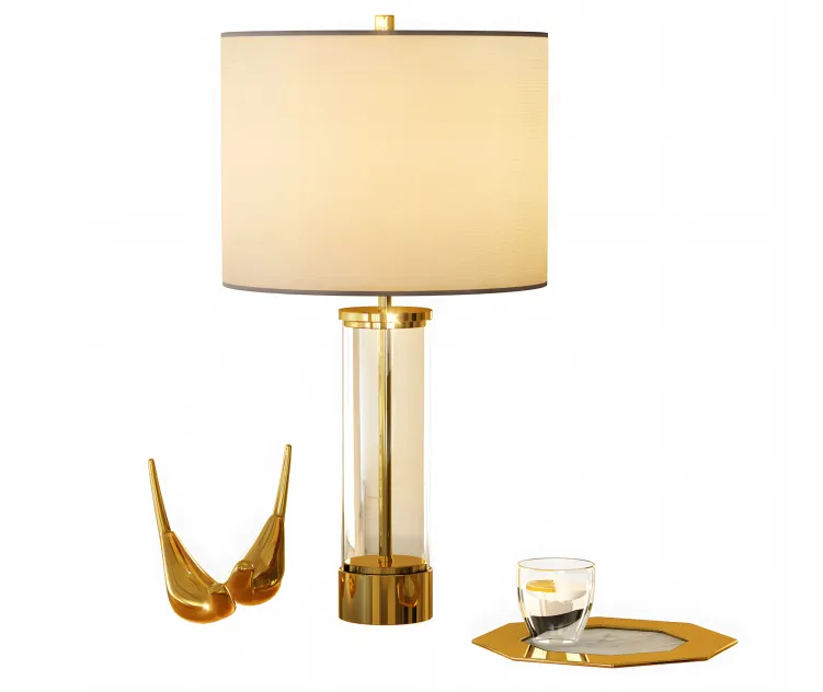 Acrylic column table lamp