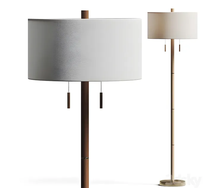 Pottery barn laurin wood floor lamp
