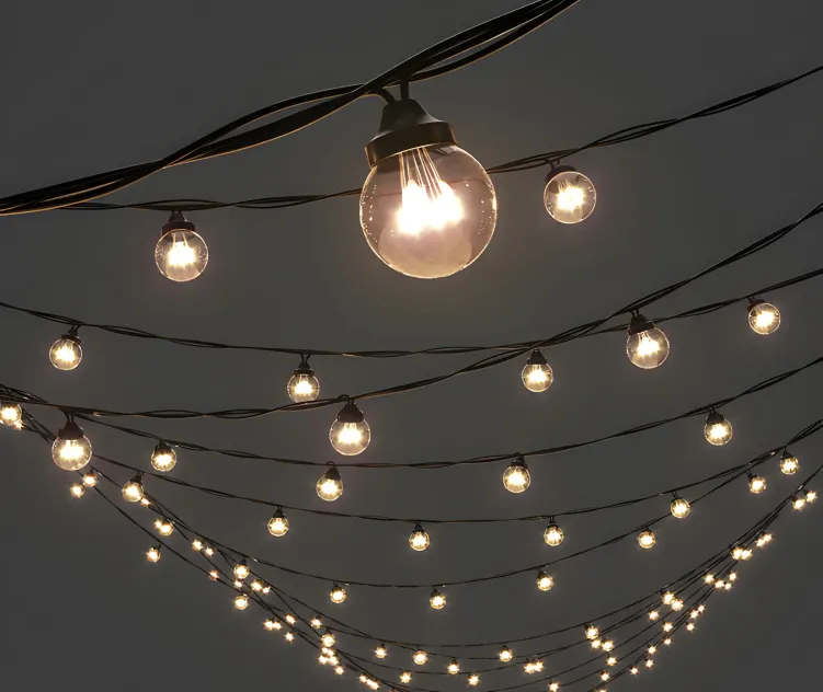 Editable garland alaxy bulb string