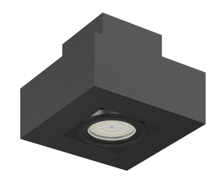 Models black rectangular halogen light