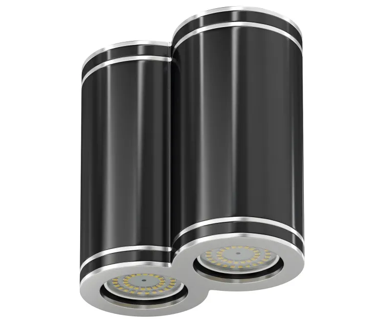 Models double black cylindrical light