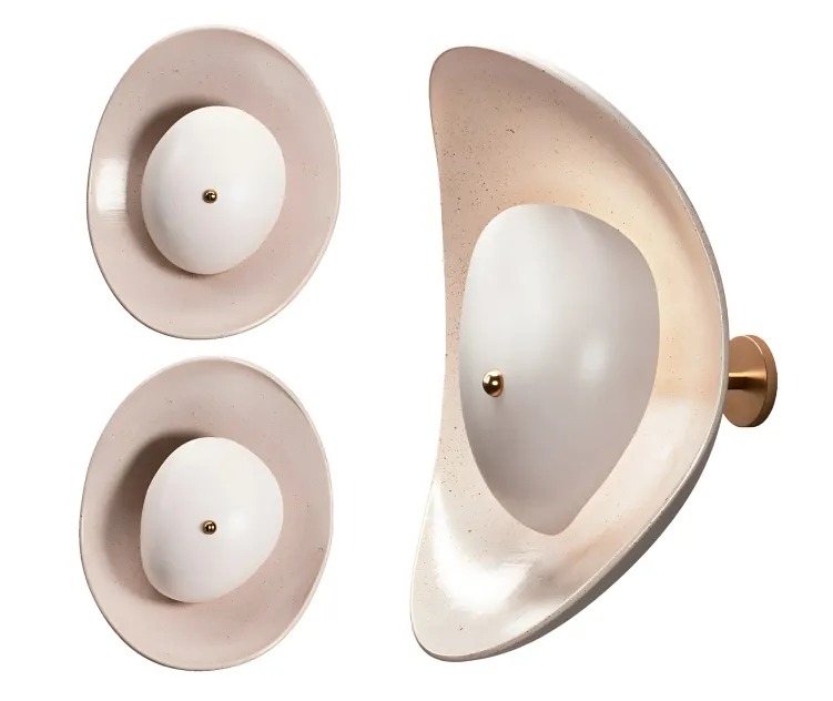 Set of free form wall sconces by elsa foulon