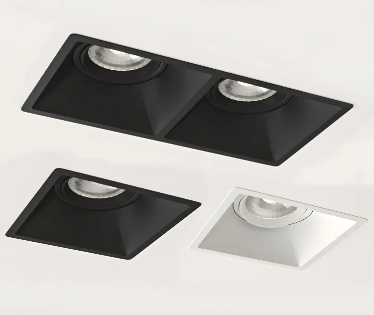 Square recessed lamp