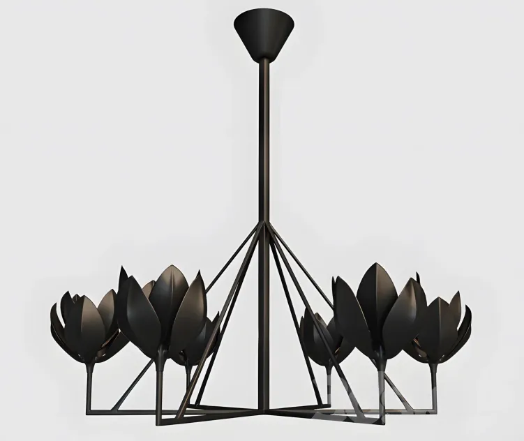 Flora chandelier black
