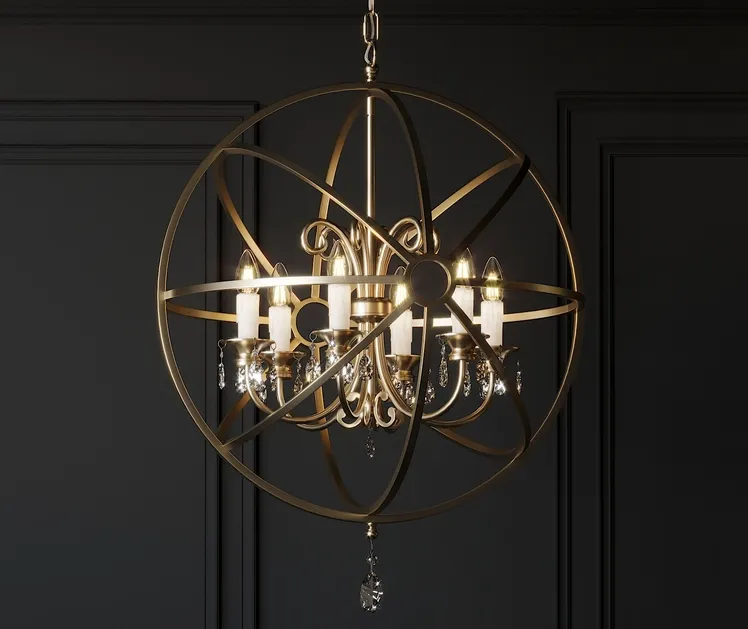 Ballard design nicolette crystal orb chandelier