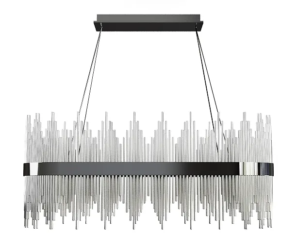 Chrome glass chandelier garda decor