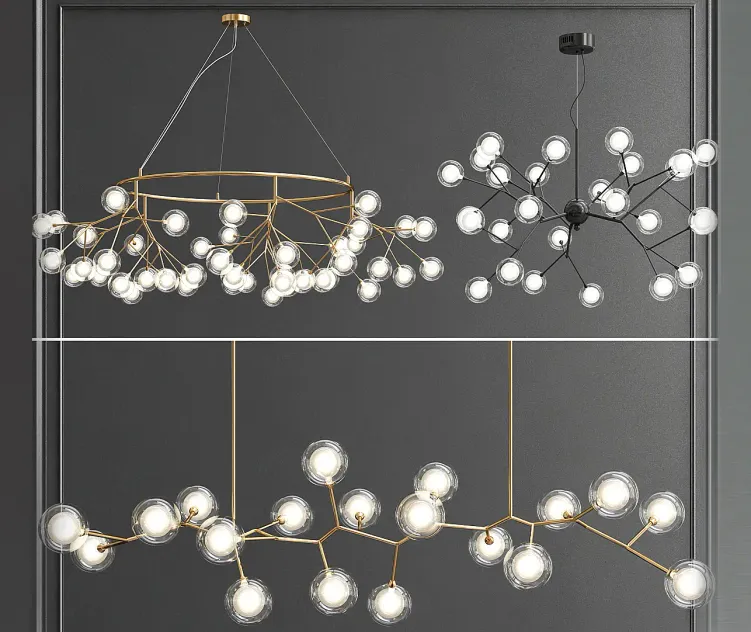 Collection of double glazed lampshades
