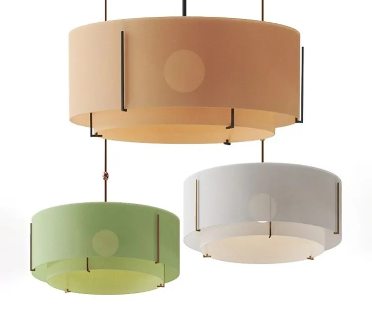 Exos large double shade pendant by hubbardton forge