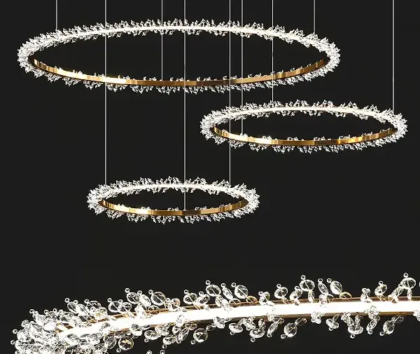 Halo crystal chandelier by manooi