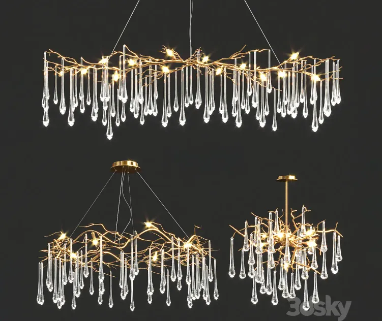 John richard teardrop chandelier collection