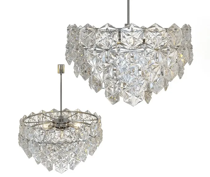Kinkeldey hexagonal crystal chandelier