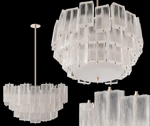 Midcentury murano glass chandelier by barovier