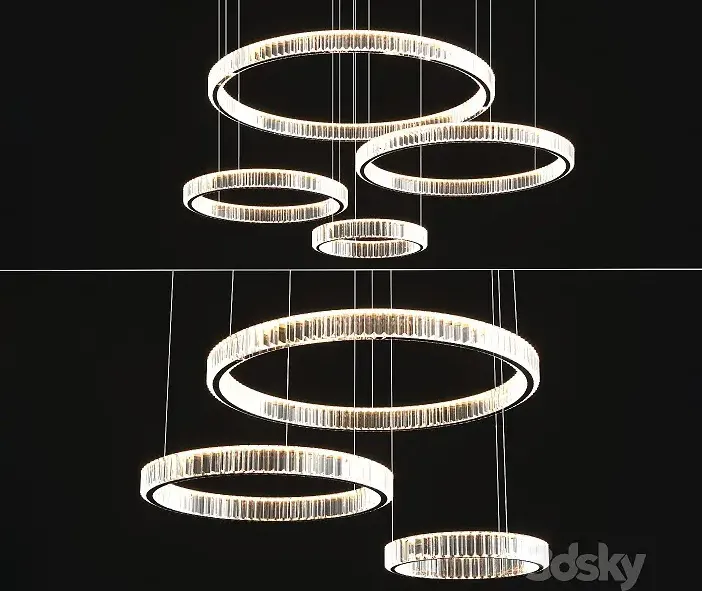 Modern crystal chandelier set