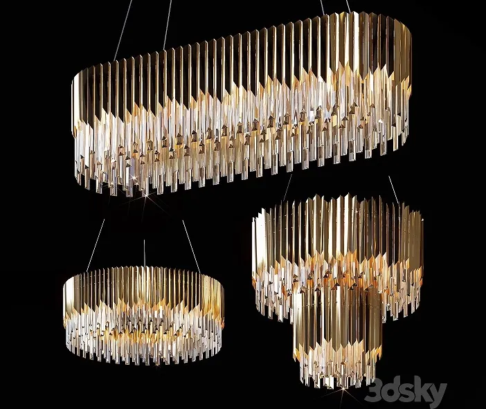 Pendant chandeliers delamp facet crystal